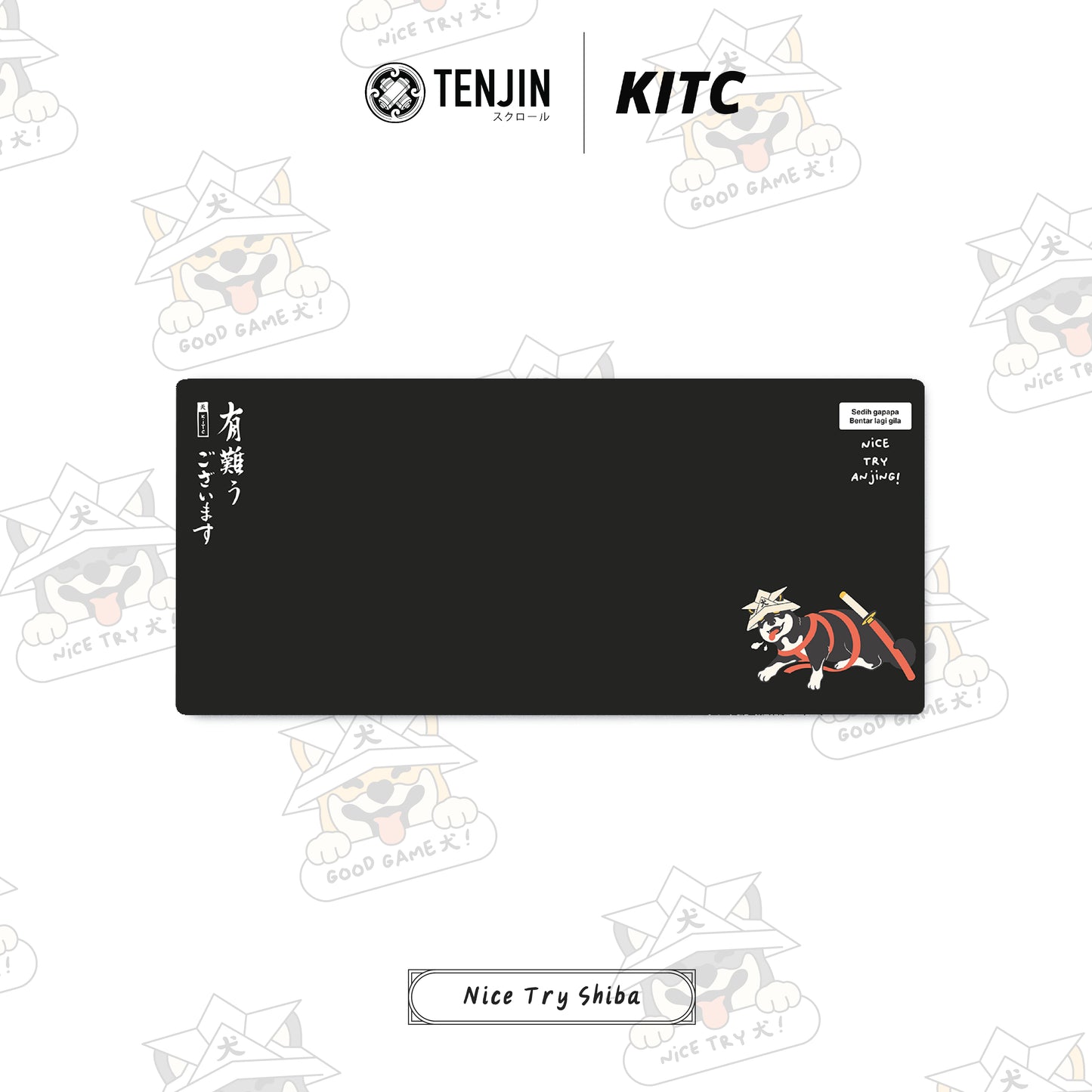 Tenjin Scrollworks x KITC - Shiba Life Deskmat