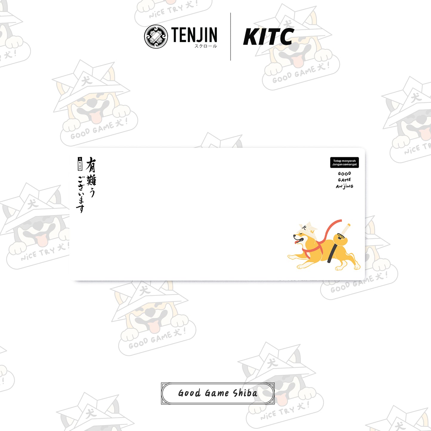 Tenjin Scrollworks x KITC - Shiba Life Deskmat