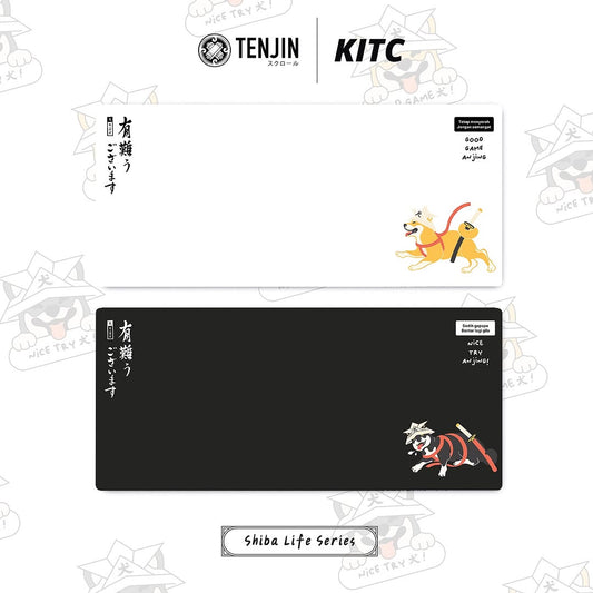 Tenjin Scrollworks x KITC - Shiba Life Deskmat